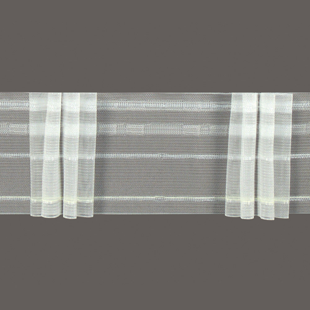 Gardinenstudio DUETT - Vorhang halbtransparent | Bänder 4er Falte